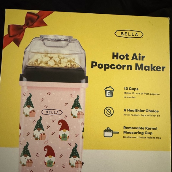 NEW Bella Hot Air Popcorn Maker.  Pink Gnome - Picture 1 of 8